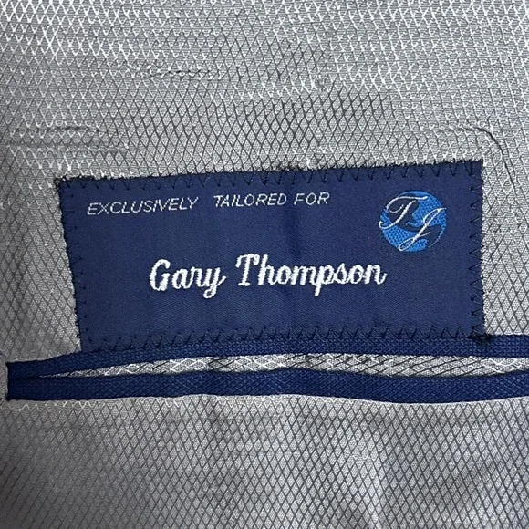 Tom James Sport Coat 46R Blue Surgeons Cuff USA Union Made Blazer Jacket Custom - Picture 9 of 12